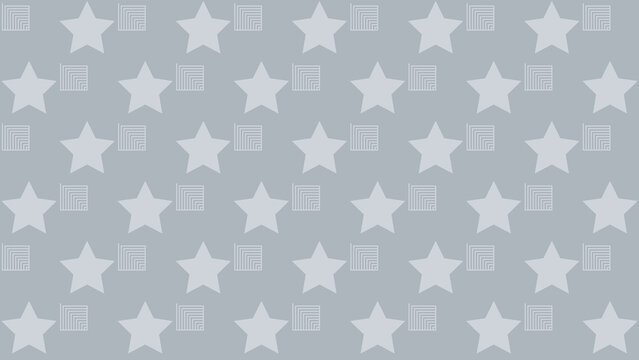 Subtle Stars and Squares Pattern on Gray Background