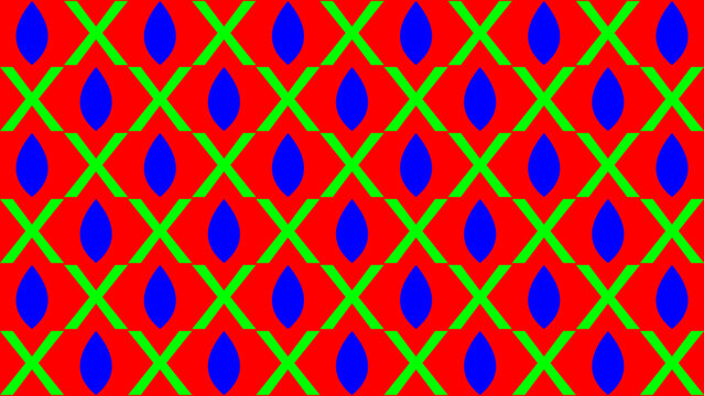 Vibrant Geometric Pattern with Red Green and Blue