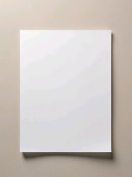 Leeres wei&szlig;es Blatt Papier auf neutralem Untergrund