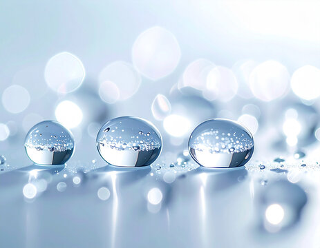 小さな水滴のクローズアップ / Macro Water Droplet Close-Up