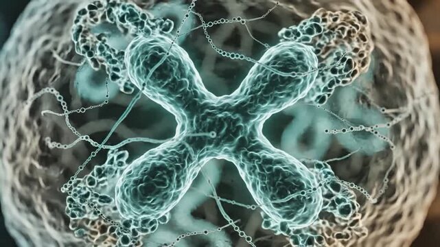 Microscopic View of Chromosome Division During Meiosis Cell Biology
