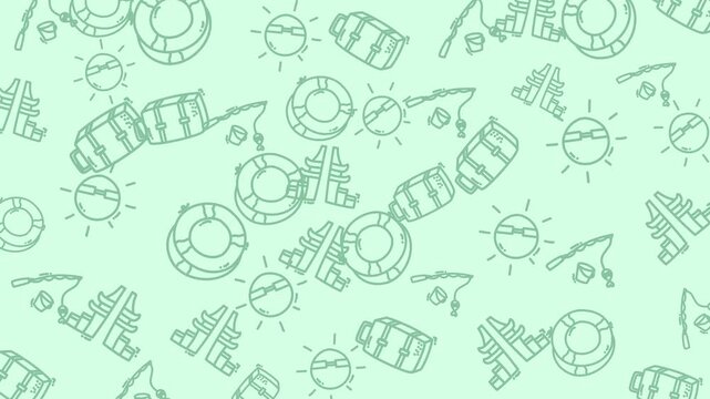 Light green background with nautical illustrations great for maritimethemed designs or summer projects that need a touch of coastal charm.