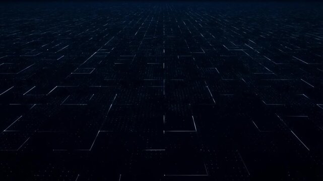 Digital Data Grid Futuristic Background