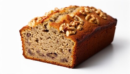 Golden Walnut Bread: A close-up shot of a freshly baked loaf of golden-brown walnut bread, showcasing its tempting texture and the delightful mix of nuts, perfect for breakfast or any time treat.