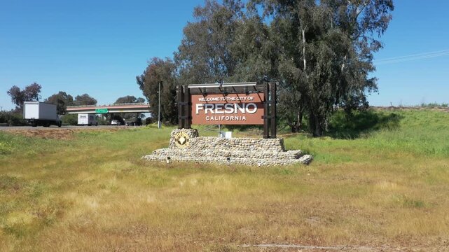 Fresno California Public Welcome Sign