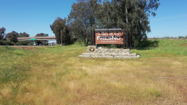 Fresno California Public Welcome Sign
