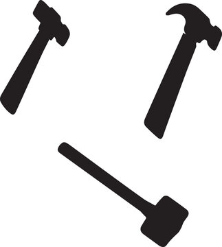 Transparent Hammer Silhouette EPS 🔨
