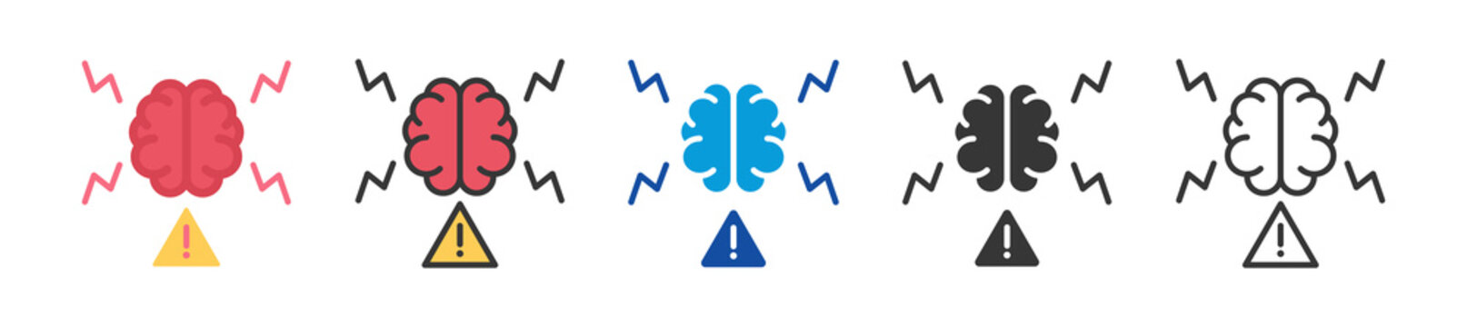 stroke icon set multi style various collection