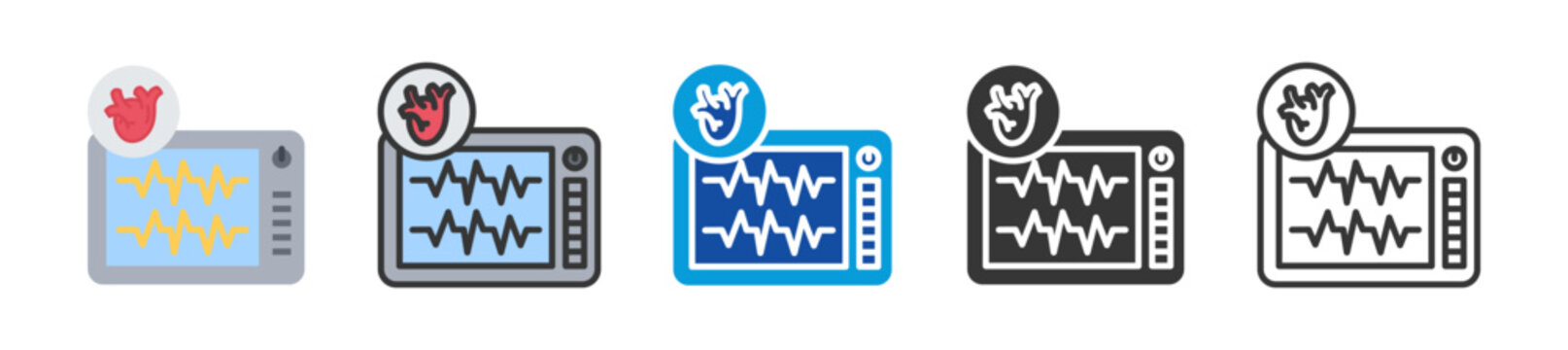 elektrocar digram icon set multi style various collection