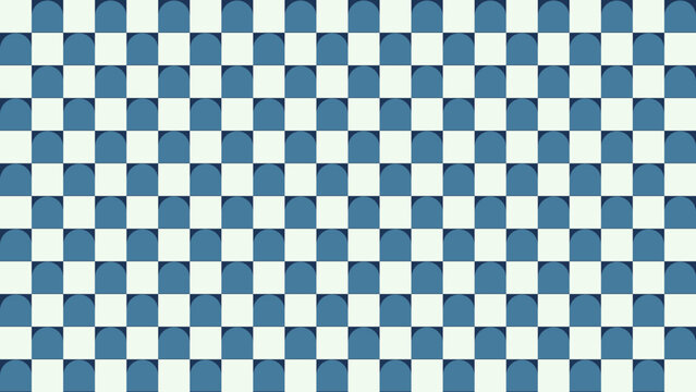 Blue and White Checkerboard Seamless Pattern vector background