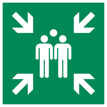Emergency Assembly Point Green Safety Sign