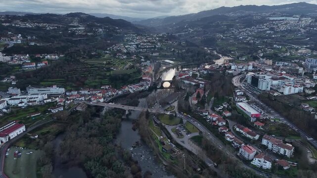 Panorama of Amarante city, Portugal