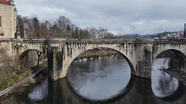 Old stone bridge in Amarante, Portugal