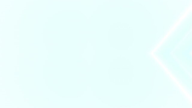 Glowing chevron pattern emerges on blue gradient background