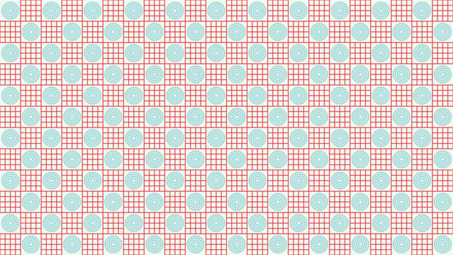 Pastel Gingham Pattern with Polka Dots vector background