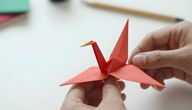 Guide on folding a paper crane, celebrating AAPI Heritage Month and cultural diversity