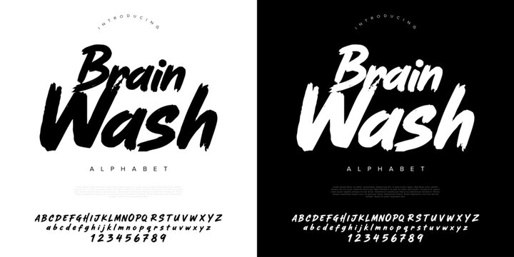 Aggressive dry brush script font for horror movie poster and street wear brand identity