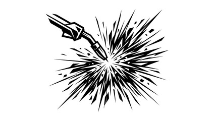 Obraz premium Abstract Welding Spark Energy Logo Vector