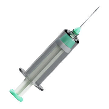3D Syringe Medical Injection Healthcare Illustration