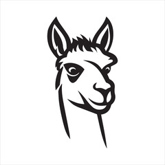 Obraz premium Llama logo, llama icon, llama head, vector
