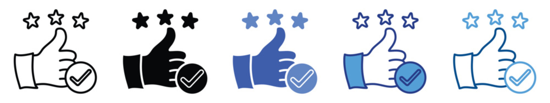 Thumbs Up icon set multiple style collection