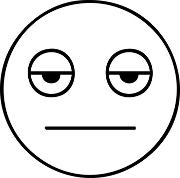 Bored and sleepy face emoticon