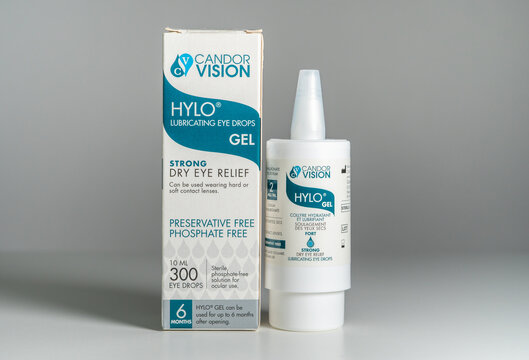 Candorvision Hylo Dual lubricating eye drops, dry eye and allergy relief, preservative free phosphate free 10ml 300 eye drops, sterile: Toronto, Ontario, Canada - December 2, 2025