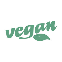 Fototapeta premium Minimal Vegan Logo Plant Based Leaf Icon Eco Friendly Branding Design