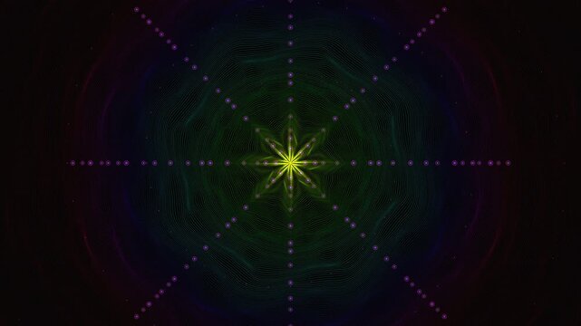 Hyper-dense iridescent waveform mesh morphs in an 8-way kaleidoscope over a deep void. This signal interference loop is perfect for 5G and telecom brand films or broadcast motion graphics.
