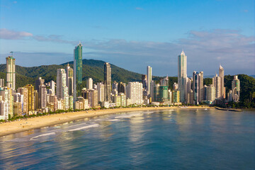 Obraz premium Coast of Balneario Camboriu City With Tall Skyscrapers
