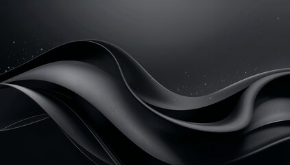 Fototapeta premium Minimal Black and White Flowing Lines Elegant Abstract Technology Background