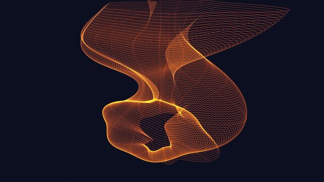 Seamless 4K loop of a brutalist gold data monolith with mechanical strata expanding and retracting. Slow hypnotic motion represents a frictionless system architecture computation for data centers.