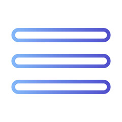 Obraz premium Vector of Hamburger Menu Icon For UI_Gradient Line Icon