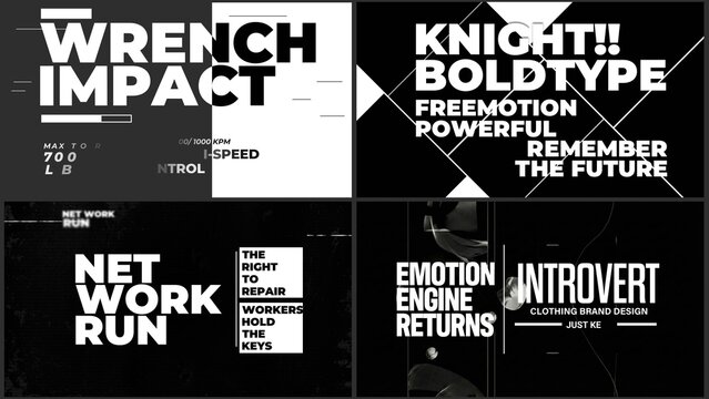 Bold Kinetic Typography Opener