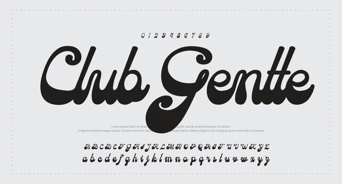 Script Brush Font Type Font lettering handwritten. vector illustration 