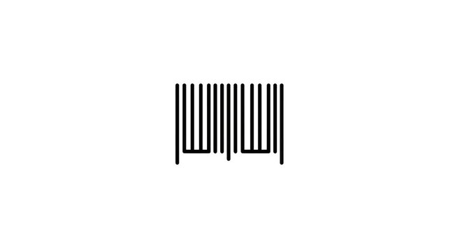 Barcode symbol icon graphic design element.