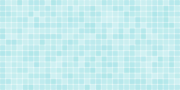 Tiles in the bathroom or swimming pool, Blue tile wall interior of kitchen or bathroom, Classic ceramic pattern background. vector design template