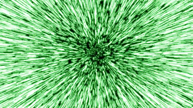 Green warp speed hyperspace motion background