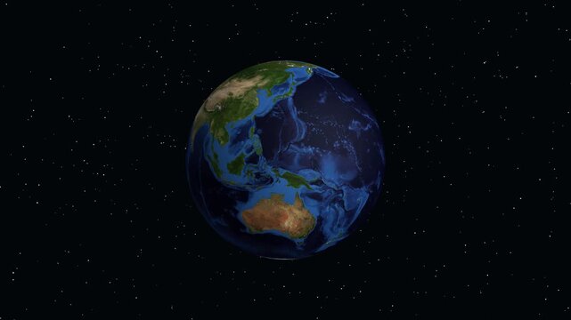 Earth Zoom Animation to Maiduguri Nigeria with Longitude and Latitude Coordinates