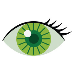 Human eye icon simple vector illustration isolated design suitable for medical vision optics observation and security concept artwork