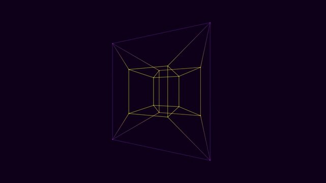 Seamless 4K loop of Tesseract Sahasrara crown chakra sacred geometry morphing rhythmically. Ideal for deep transcendence meditation, yoga studios, VJ sets, trance visuals, and chakra sound baths.