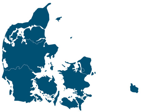 denmark map silhouette with transparent background