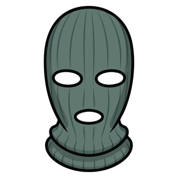 Mask to close the face of the offender from witnesses prison single icon in cartoon style vector symbol stock illustration for crime law theme