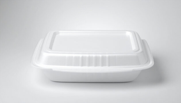 White Styrofoam Food Container for Takeaway and Delivery
