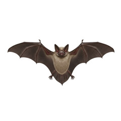 Obraz premium A detailed illustration of a bat with its wings spread wide.