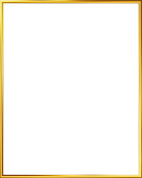 Minimalist Thin Gold Rectangle Frame 4x5 Border