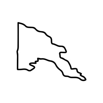 Papua New Guinea country outline.