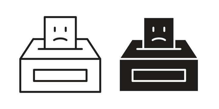 Complaint box icon symbol, logo illustration. Vector graphics web design.