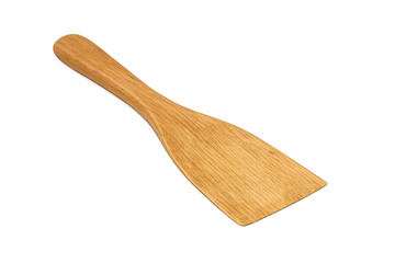 Wooden spatula cooking kitchen utensil on transparent background