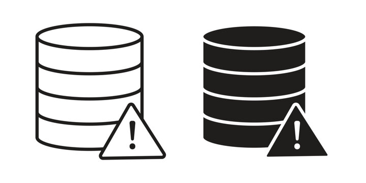 Data loss icon symbol, logo illustration. Vector graphics web design.